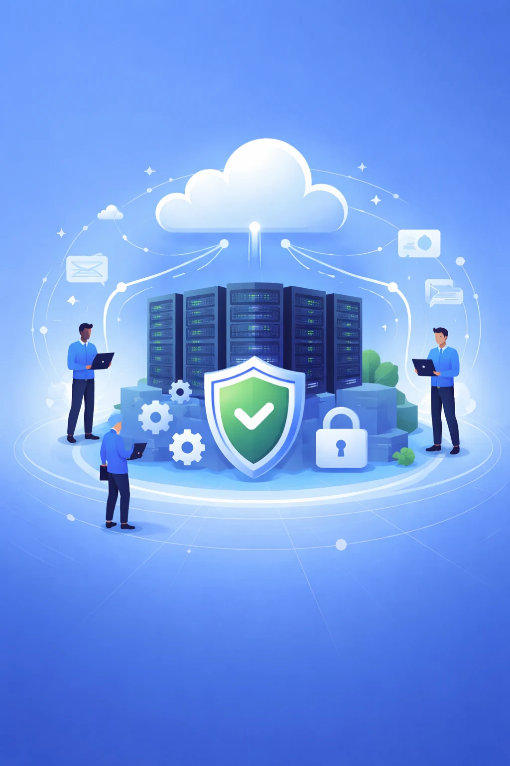 Data center operations team at work
